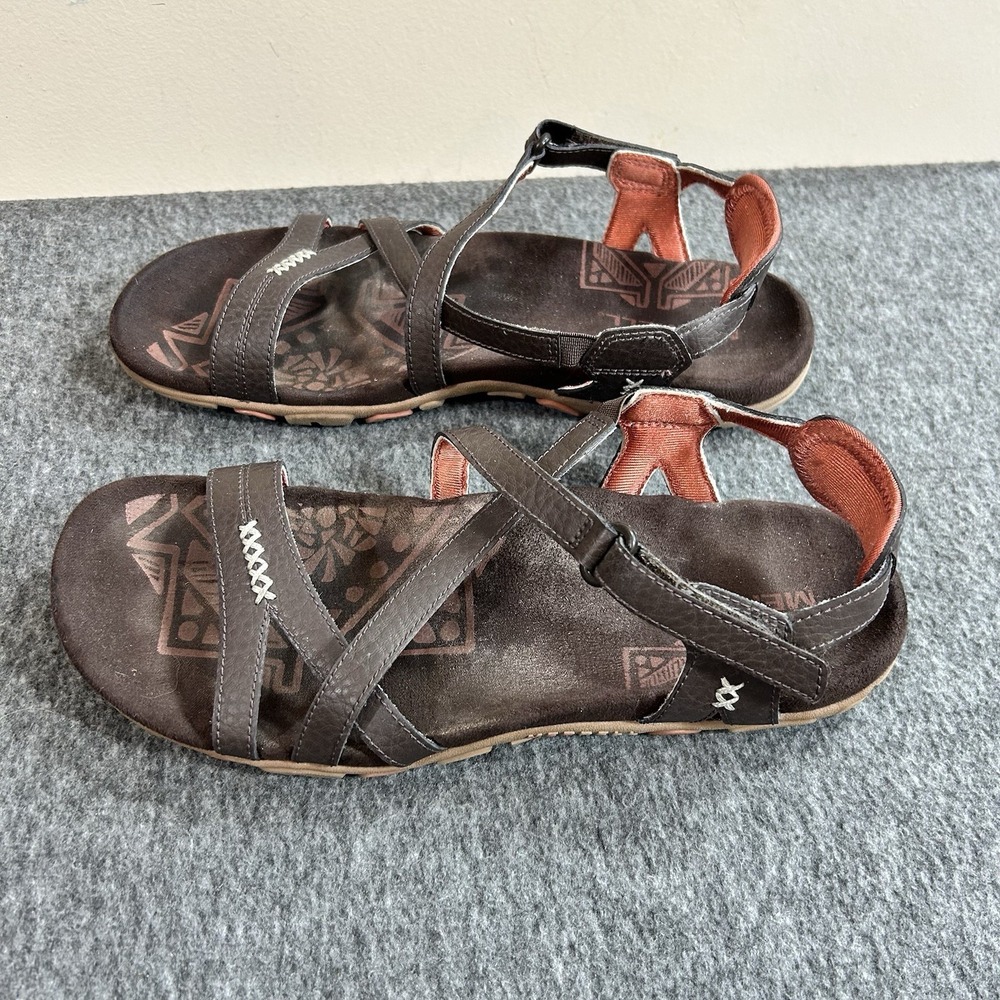Merrell Sandspur Rose Outdoor Leather Sandal Cocoa Coral Women's Size 8 - Picture 5 of 10